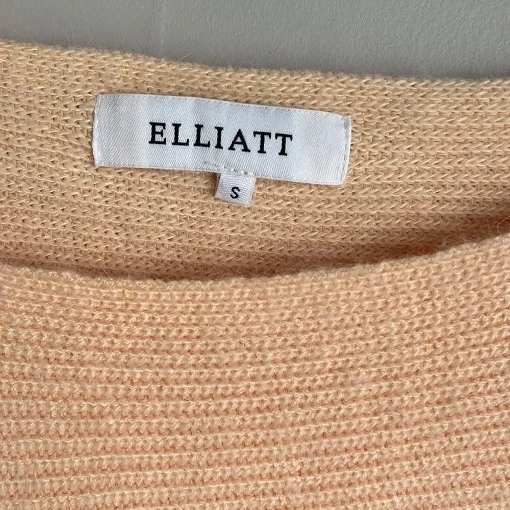 ELLIATT Rabbit Fur Blend Phoenix Sweater in Apricot